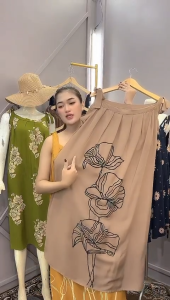 Stylecollectionku - Daster Bunga Kencana Tali Pundak Jumbo LD 120cm