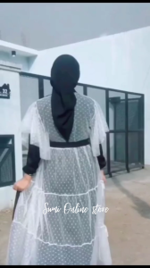 Inara Maxi Dress Gamis Kondangan Jumbo ( Ld 140 130 130 120 110 104 98 92 ) + Outer