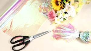 20pcs 57cm*57cm Holographic Flower wrapping film Waterproof floral wrapping paper