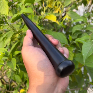 Tongkat Komando Kayu Kelor Hitam Model Polos Panjang 20 cm