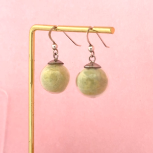 zakkaism ต่างหู เงินแท้ 925 Green Cotton Candy Hook Earrings สีเขียว