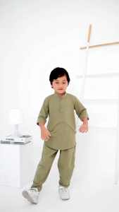 JENAKA KIDS Kaaf Koko Kurta Anak Baju Koko Pakaian Muslim Anak Warna OFF WHITE