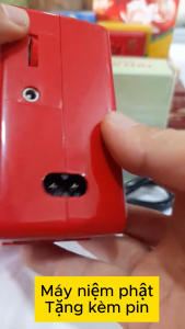 Máy tụng kinh niệm Phật 20 bài 21 bài có hình Quan Thế Âm Bồ Tát phát quang. Tặng kèm pin.