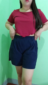 High Waist and plus size Corduroy Rosan Short for Women Panlakad | Freesize 2XL 3XL