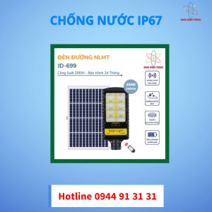 Đèn Đường Năng Lượng Mặt Trời JINDIAN 200W JD-699