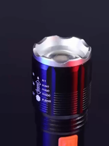 Senter Cas LED Laser Zoom In Out Aluminium Mitsuyama MS-1236 | 4 Mode Cahaya Waterproof | Lampu Cas Flashlight Zoom Swat Police