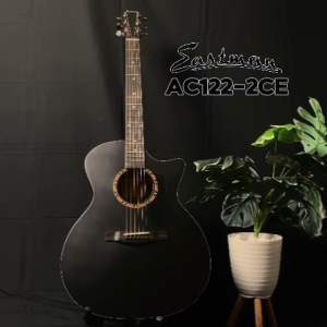 Eastman AC122-2CE Grand Auditorium Acoustic Electric Guitar w/ Fishman Sonitone - Black ( AC1222CE-BK / AC122 2CE BK )