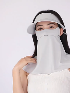 Khẩu trang chống nắng có nón COACE vải lụa 4 lớp thiết kế thời trang chống tia UV dành cho nam và nữ