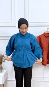KEMEJA WANITA terbaru ALYA SHIRT - Kemeja Cewe Bahan Linen Adem Model Kekinian
