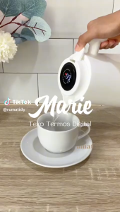 【RUMATIDY】MARIE Termos Air Panas Temperatur Digital 1 Liter Thermo Kettle Jug Thermos Air Panas Dingin 24 Jam
