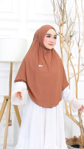 Bergo Non Pad Shafa Jumbo Plat Bahan Jersey Irish By Hasanah