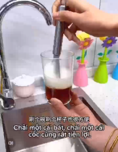 cây chổi làm sạch nồi làm sạch chảo inox 304 cây chổi làm sạch nhà bếp đa chức năng cây chổi được làm bằng dây thé