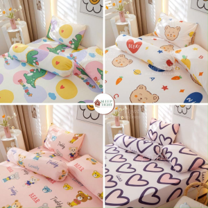 Cartoon Bedsheet Cadar Kartun Single Queen King Sarung Bantal Peluk Getah Keliling Cadar Murah BBM#2