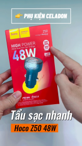 Tẩu Sạc Xe Hơi Đa Năng Sạc Nhanh Hoco Z50 Chính Hãng