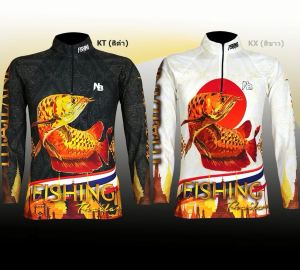เสื้อตกปลาปั่นจักรยาน Gold Arowana Fishing Thailand มีให้เลือก 2 สี (สินค้าพร้อมจัดส่ง) ป้องกันแสง UV เนื้อผ้าผิวสัมผัสนุ่มใส่แล้วรู้สึกเย็นสบาย