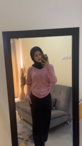 Knit Blouse Rib Wanita Crop Top Tali Serut Samping Kiri & Kanan | Atasan Wanita Lengan Panjang Terbaru