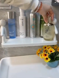 Bathroom Corner Shelf Storage Rack Wall Hanging Kitchen Rack Adhesive Wall Plastic Organizer Toilet