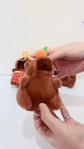 พวงกุญแจคาปิบารา YS206 ขนนุ่มลายสัตว์ ห้อยกระเป๋า/กุญแจ แฟชั่นสไตล์เกาหลี พร้อมส่งจากไทย