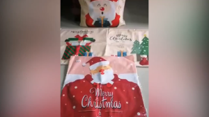 【THROW PILLOW SERIES】 6PCS New Christmas Throw Pillow Case Cushion Cover with Zipper Square Pillowcase Santa Claus Design 18 x 18 inches Home Decor Sale COD