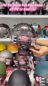 Mũ Bảo Hiểm ANDES 109 Kính Có Kính Che Bụi Lồng Nón 3S/Bảo Hành 12 Tháng