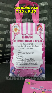 (30 PCS) Tas Buku Kia / Goodie Bag Buku Kia / Goodie Bag Souvenir Bidan Muat Buku KIA / Tas Bidan Murah / Tas Periksa Kehamilan / Souvenir Bidan / Tas Bidan Custom Gratis Design / Tas Custom Murah / Tas Wadah Obat / Tas KIA Termurah dan Terlaris Bisa COD