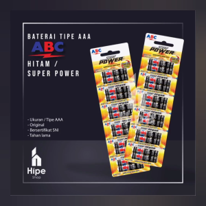Baterai Power ABC AAA 12 Buah / Baterai Remot Power