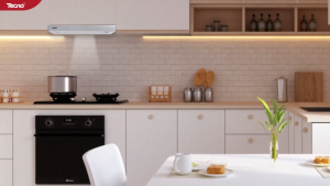 (Tecno) เครื่องดูดควันขนาด 60 ซม. ทำงานด้วยปุ่มกด หลอดไฟสองดวง TNP HD 60 SL PO