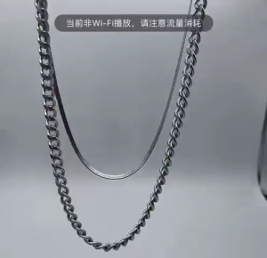 Kalung Titanium Pria Wanita Double Layer Kokot Dan Gepeng Anti Karat