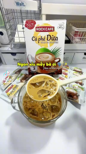 Combo 2 Hộp Rockcafe Coconut White Coffee Hòa Tan 12 Gói x 20g - Cà Phê Dừa Việt Nam Không Gluten