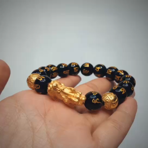 Feng Shui Pi xiu Black Obsidian Wealth Bracelet