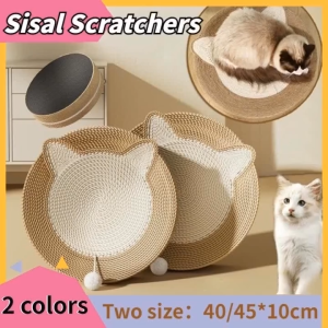 【COD】3 in 1 Sisal Cat Scratching Board Round Cat Nest Claw Sharpening Toys Durable Kitten Bed