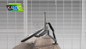 Kaloc DS200-2 17inch to 32 inch Monitor Double Arm | Desk Table VESA Mount Stand Bracket (Load:9KG) [MODEL:KLC-DS200-2]Compatible AOC/Philips Monitor Vesa