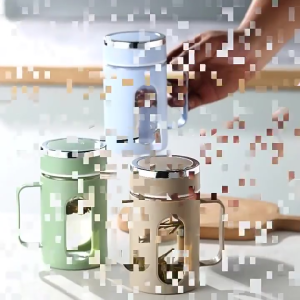 TERLARIS MUG KACA GAGANG/ GELAS KACA KAPASITAS 500 ML FREE BOX