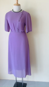 (VT) XẢ KHO - Đầm Quý Bà Sang Trọng Cao Cấp Vải Voan Chiffon Bigsize Thoải Mái Quý Phái Đa Dụng Cho Trung Niên m573
