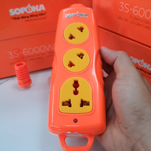 Ổ cắm điện 3 lỗ chéo 6000W (KHÔNG KÈM DÂY) siêu chịu tải 30A 3S-6000W+C SOPOKA (Khách tự đấu dây)