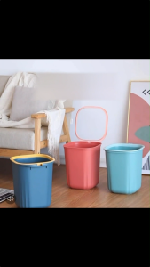 ถังขยะพลาสติก 2 สี 3 ขนาด หนา แข็งแรง ทนทาน มีครอบล็อคถุง ดีไซน์สวยงาม