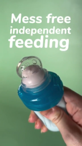 [ 5577 ] Bình nhai chống hóc Nuby cho bé chất liệu Silicone cao cấp ( 3m+ )