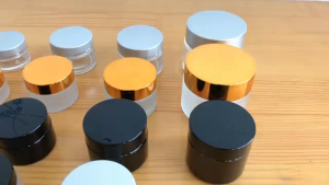 Hũ triết Mỹ Phẩm 10g 20g Thủy tinh đục Nắp bạc