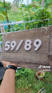 ตัวเลขพลาสวูดสีขาว 6cm หนา10mm. DIYป้ายบ้านเลขที่ ตกแต่งทั่วไป