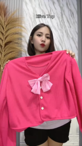 SHINE FASHION- ELIVE TOP BLOUSE PITA / ATASAN BLOUSE PITA KOREAN STYLE -PN