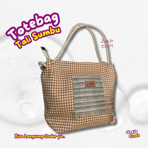 Tunas Store - Tote Bag Tali Sumbu Kantong Depan Totebag Wanita