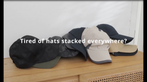 Tempat Gantungan Topi Dinding Baja Karbon Rak Topi Jualan Bentuk-L