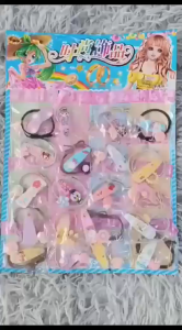 Hair Clip and Ponytail pad / 20 sets with assorted design