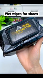 🇸🇬 80pc Disposable Shoes Wet Wipes | White Sneaker Leather Shoe Dirt Stain Cleaner Tissue Travel Cleaning Care 一次性鞋湿巾