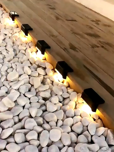 4PCS Solar Step Lights LED Smart Automatic Sensing Light Outdoor Waterproof Path Stair Garden Patio Fence Balcony Decoration