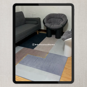 Dusty Cloud Home Oslo Geometric Pattern 230x160cm Scandinavian Area Rug
