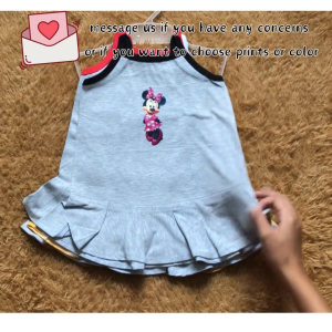 Dress Spaghetti style Plain with cute prints 1-6 years old