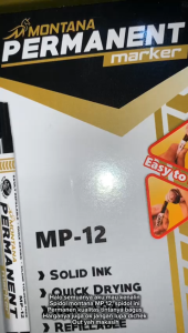 Spidol Permanent Marker Montana MP12 Hitam 1 Pcs