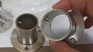 Clothes Rod Holder 304 Stainless Steel Pole Socket Flange Wall Mount Pipe Bracket W/Screws