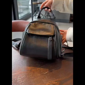 REVERDOS Tas Ransel Minimalis Wanita Kulit Aslii - Tas Ransel Mini Kekinian